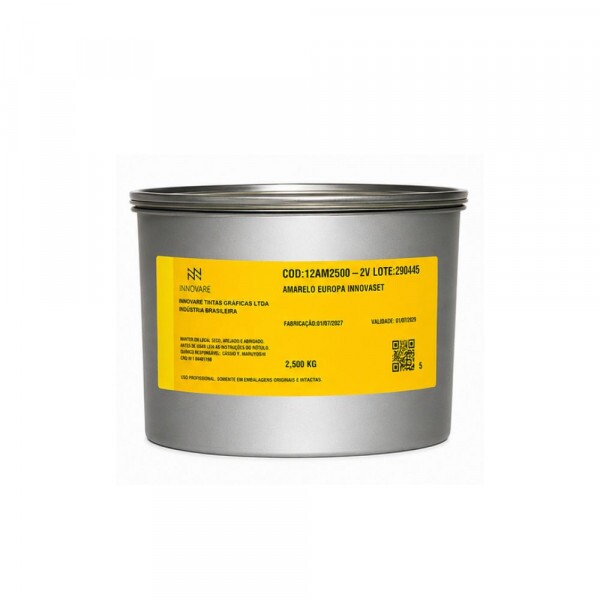 Tinta Offset Amarelo – Europa Innovaset® – Lata a Vácuo 2,5kg Tinta Offset Amarelo – Europa Innovaset® – Lata a Vácuo 2,5kg