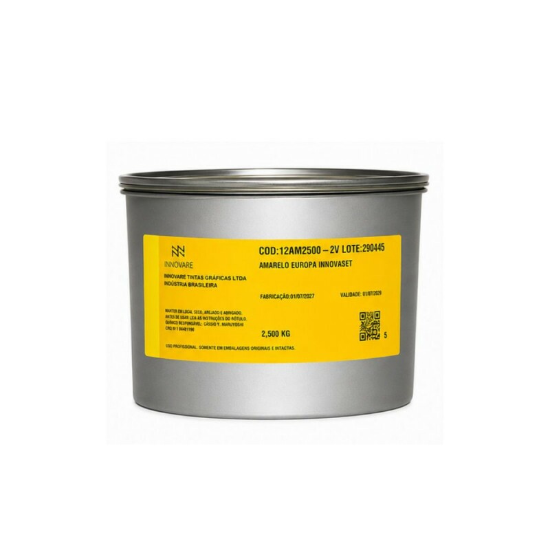 Tinta Offset Amarelo – Europa Innovaset® – Lata a Vácuo 2,5kg Tinta Offset Amarelo – Europa Innovaset® – Lata a Vácuo 2,5kg