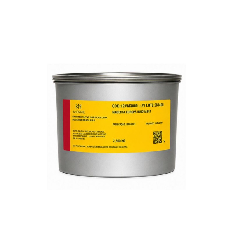 Tinta Offset Magenta – Europa Innovaset® – Lata a Vácuo 2,5kg Tinta Offset Magenta – Europa Innovaset® – Lata a Vácuo 2,5kg