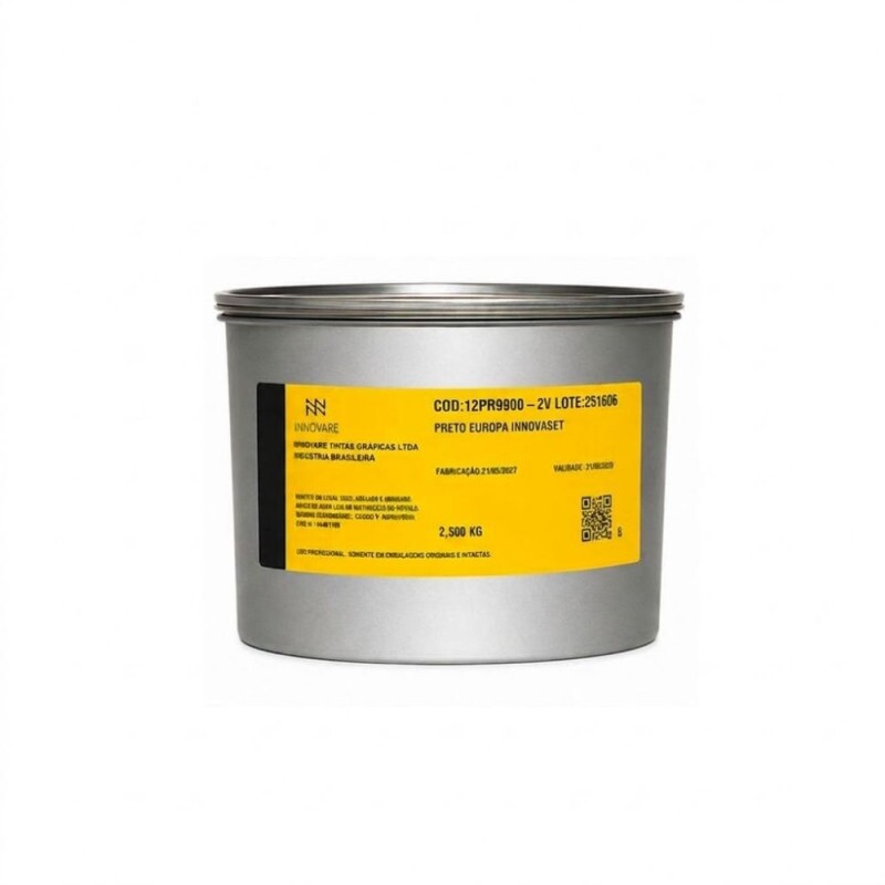Tinta Offset Preto – Europa Innovaset® – Lata a Vácuo 2,5kg Tinta Offset Preto – Europa Innovaset® – Lata a Vácuo 2,5kg